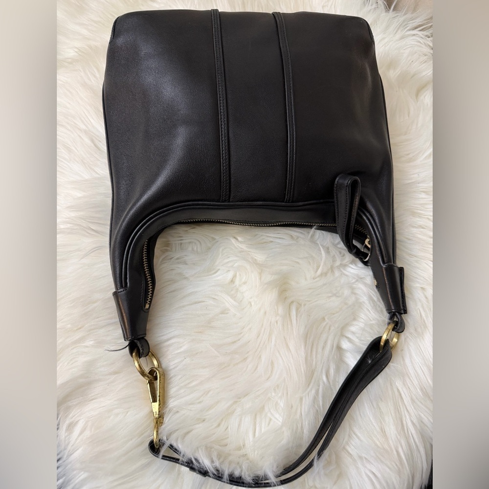Vintage Coach 6950 Amanda Hobo Shoulder Bag Purse Black Leather - Picture 9 of 13